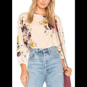 Free People Babe Slouchy Velvet Bodysuit